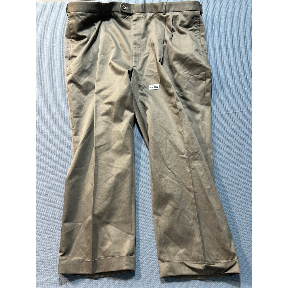 Unbranded Pleated Cuffed Dress Pants Mens 38x24.5 Brown